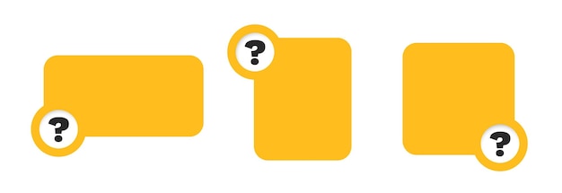 Yellow warning message without text Gold frame with question mark