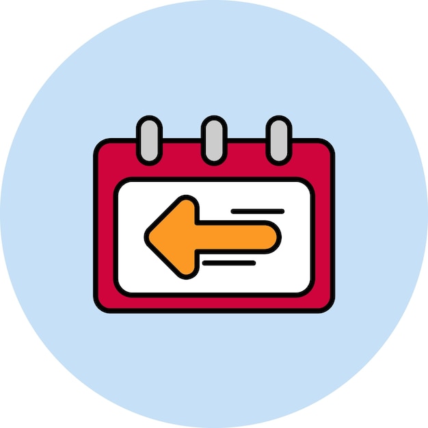 Yesterday Flat Illustration