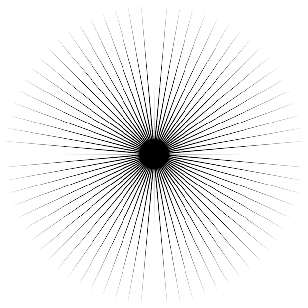 Yıldız, yuvarlak öğe, yarı ton ışınlı kart arka planda izole edilmiş. Geometrik doğrusal poster.