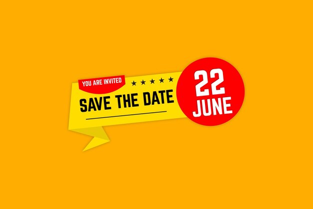 You are invited Save the date design vector