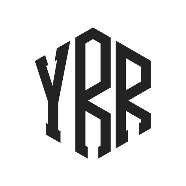 YRR Logo Design Initial Letter YRR Monogram Logo using Hexagon shape