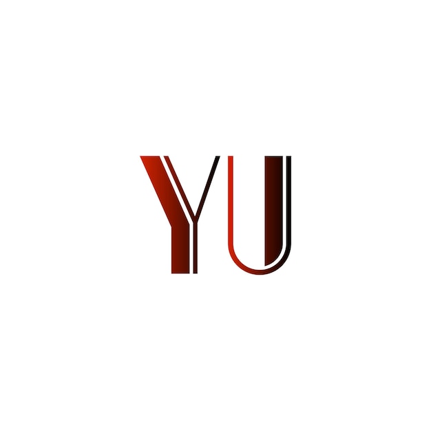 yu letter logo design