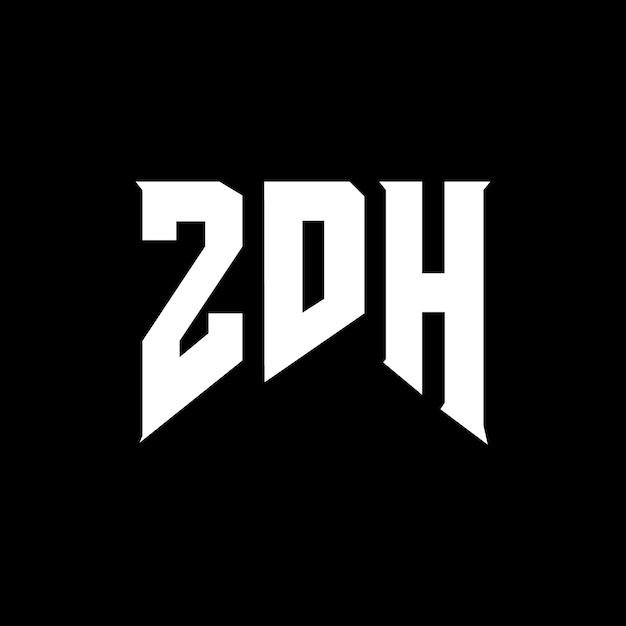 ZDH letter logo design for technology company ZDH logo design black and white color combination ZDH logo ZDH vector ZDH design ZDH icon ZDH alphabet ZDH typography logo design