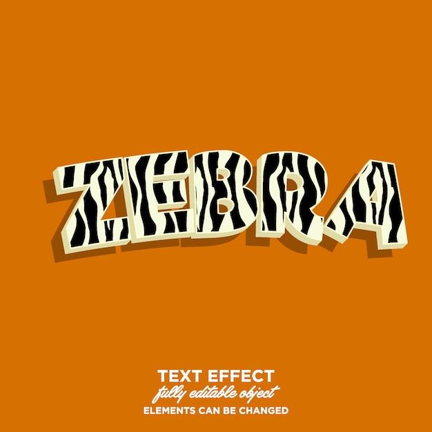 Zebra skin text style