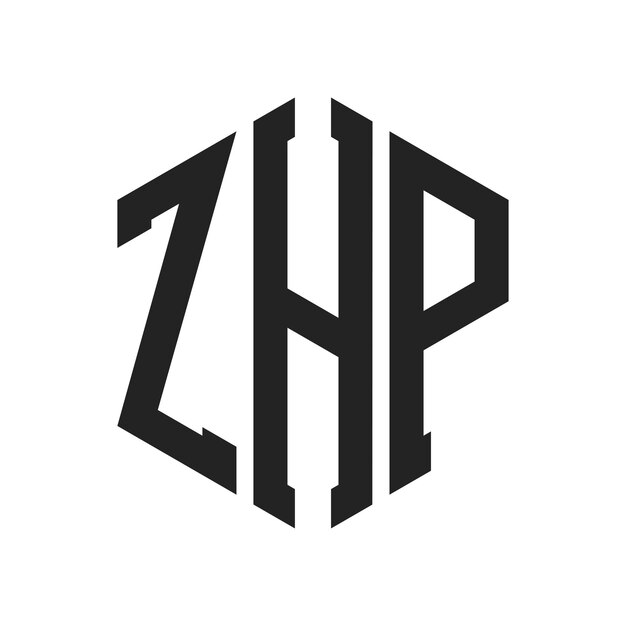 ZHP Logo Design Initial Letter ZHP Monogram Logo using Hexagon shape