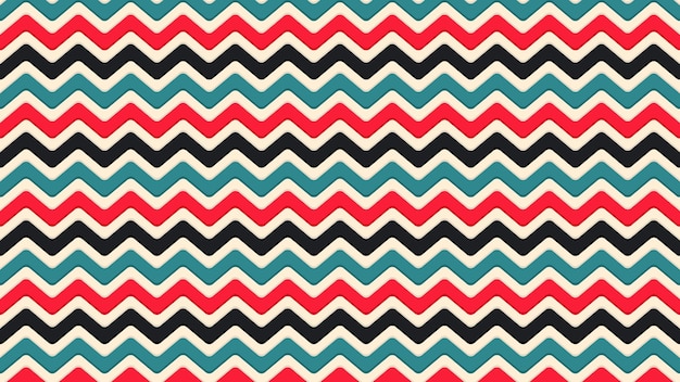 Zig zag rounded seamless pattern colored design background
