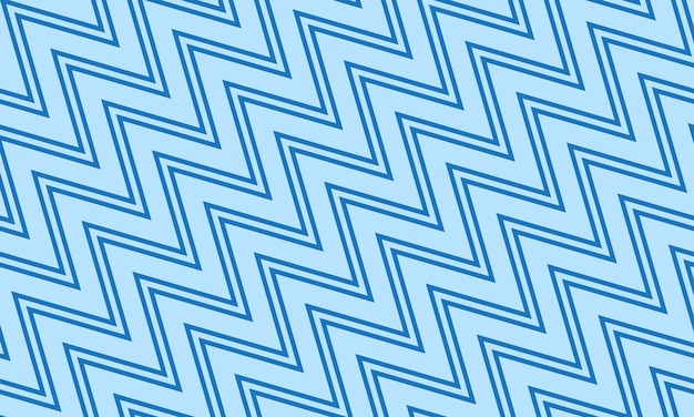 Zigzag Pattern with Angled Blue Lines on Light Blue Surface