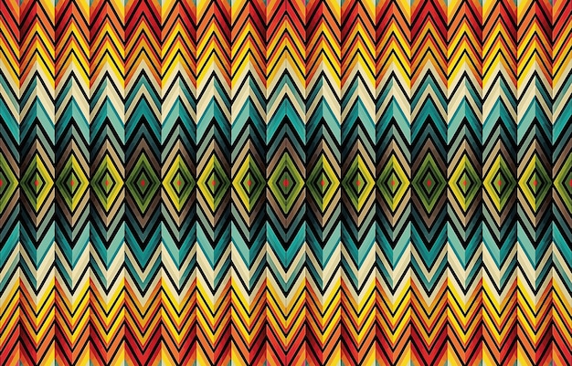 Zigzag seamless pattern Abstract folk ethnic tribal geometric graphic zig zag line Texture textile