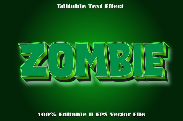 zombie editable text effect
