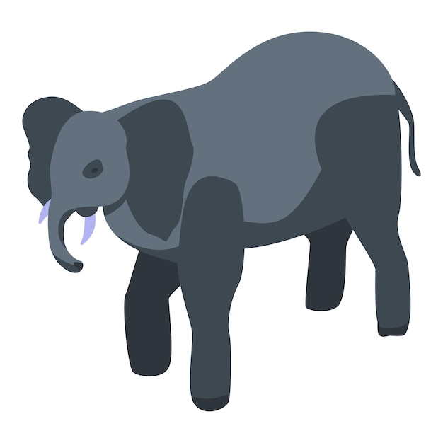 zoo elephant icon isometric of zoo elephant vector icon for web design isolated on white background