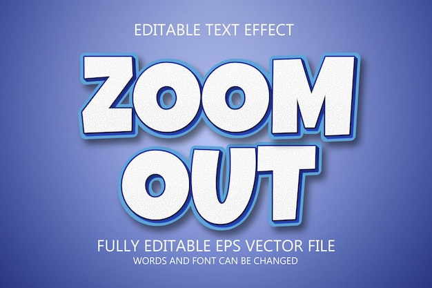 zoom out 3d editable text style effect