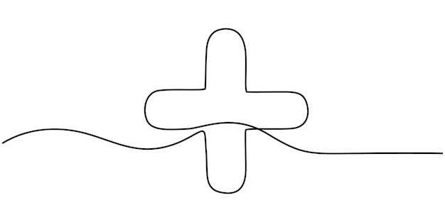 Zoom out icon in continuous line drawing style Line art of magnifying glass with a sign of minus