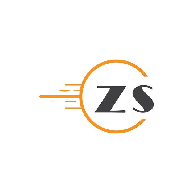 zs initial monogram logo with circle style design