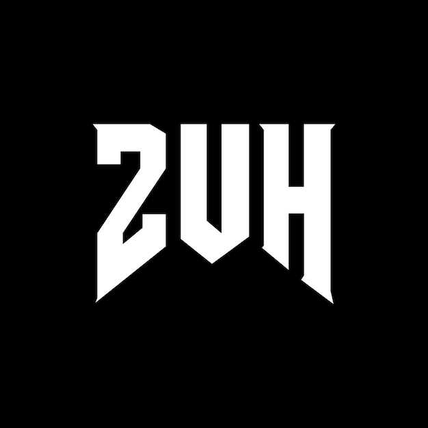 ZUH letter logo design for technology company ZUH logo design black and white color combination ZUH logo ZUH vector ZUH design ZUH icon ZUH alphabet ZUH typography logo design