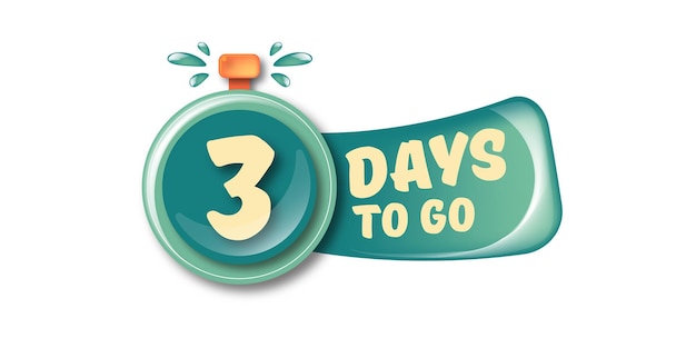 3 days to go banner design template