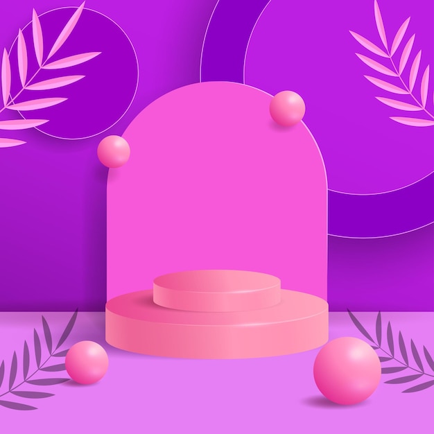 3d background podium mock up for product display