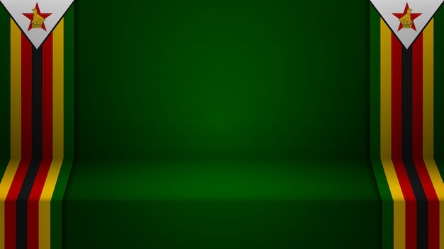 3d background with flag of Zimbabwe An element of impact for the use you want to make of it