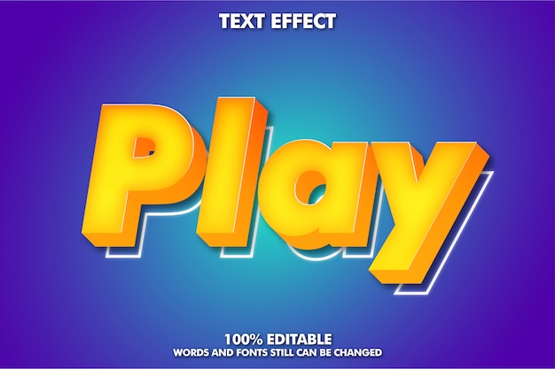 3D cartoon text effect 