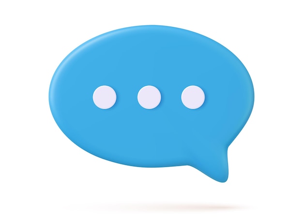 3d chat bubble rendering. 3d speak bubble. chatting box, message box. 3d web. social network communication concept. vector illustration