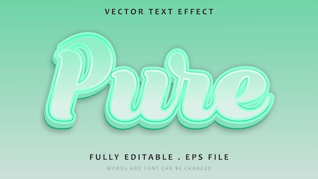 3d Gradient Word Pure Editable Text Effect Design Template