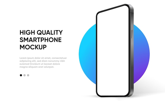 3d high quality smartphone mockup with different angles and isolated background for show mobile app