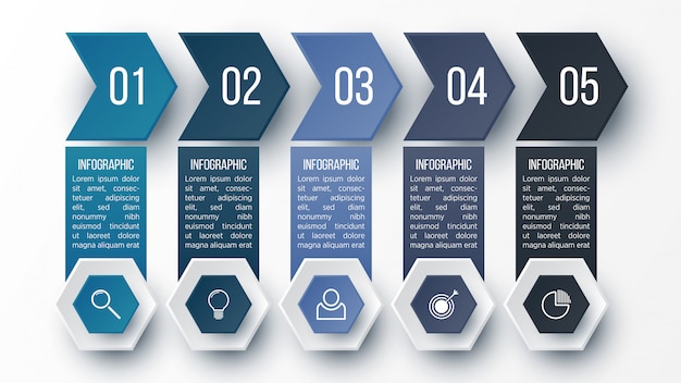 3D infografikkmal for presentasjon. Visualisering av forretningsdata. Abstrakte elementer. Kreativt konsept for infografikk.