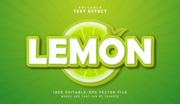 3D Lemon text effect - Editable text effect
