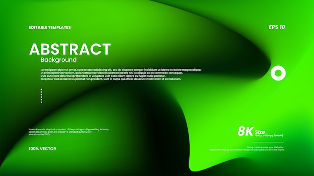 3d modern abstract wave vector background green beautiful color simple and minimalist wallpaper