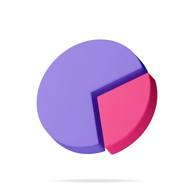3D Pie Diagram Isolated