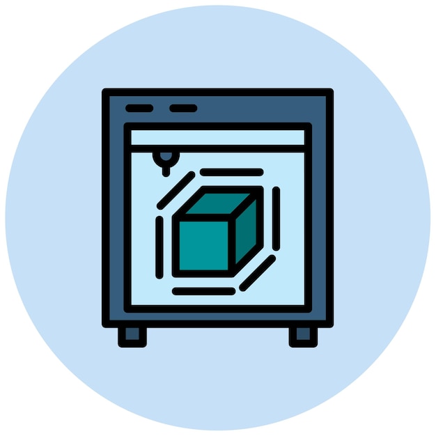 3d printing icon vector image can be used for robotics