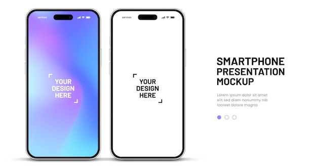 3d realistic high quality smartphone mockup with isolated background smart phone mockup collection