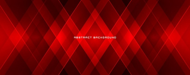 3D red technology abstract background overlap layer on dark space with glowing rhombus decoration