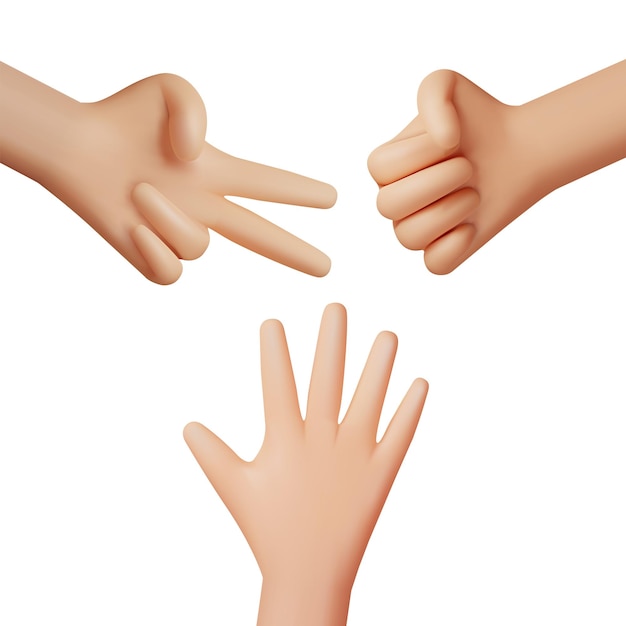 3D Rock Paper Scissors Game