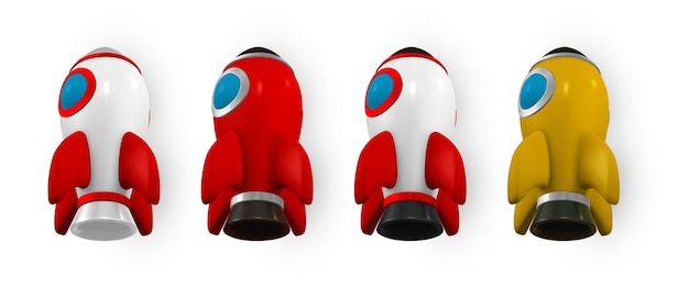 3d rocket spaceship render and draw by mesh. realistic modern digital rocket. vector illustration.