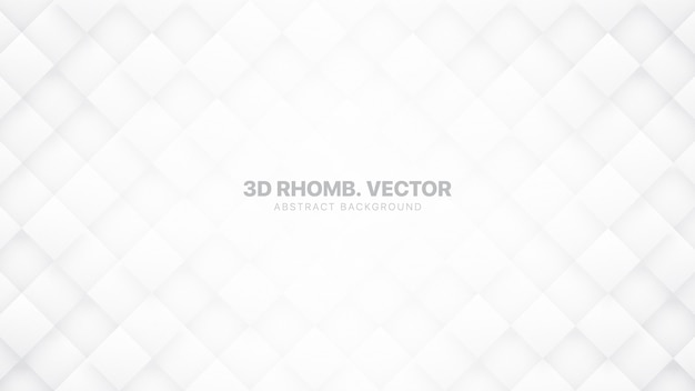 3D rombeblokker teknologisk hvit abstrakt bakgrunn