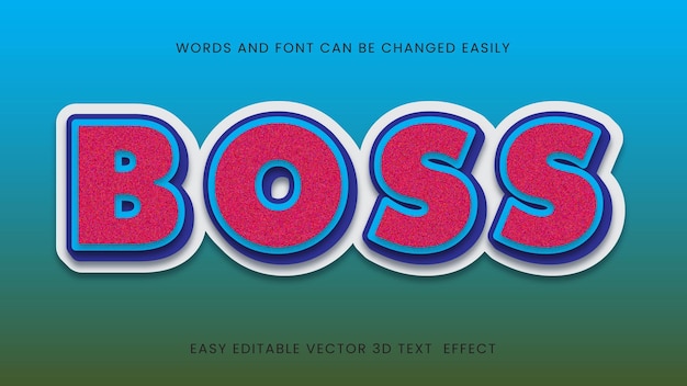 3d text boss style