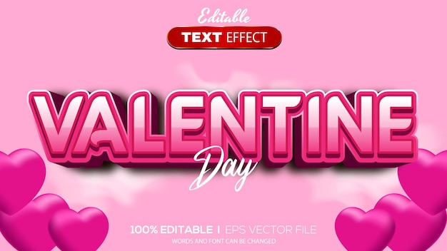 3d text effect pink valentine theme