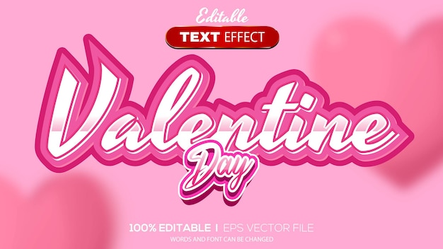 3d text effect pink valentine theme
