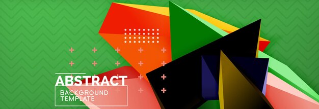 3d triangular vector minimal abstract background design