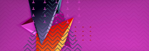 3d triangular vector minimal abstract background design
