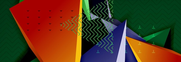 3d triangular vector minimal abstract background design