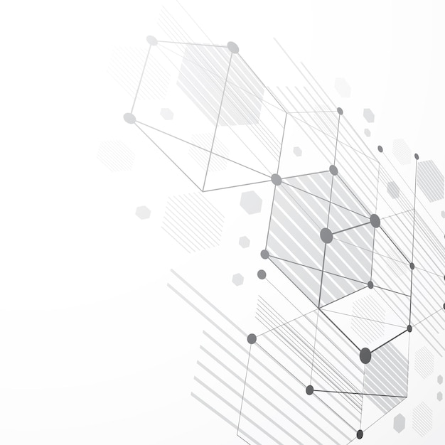 3d vector abstract grayscale background created in bauhaus retro style. dimensional modern geometric composition can be used as templates and layouts.