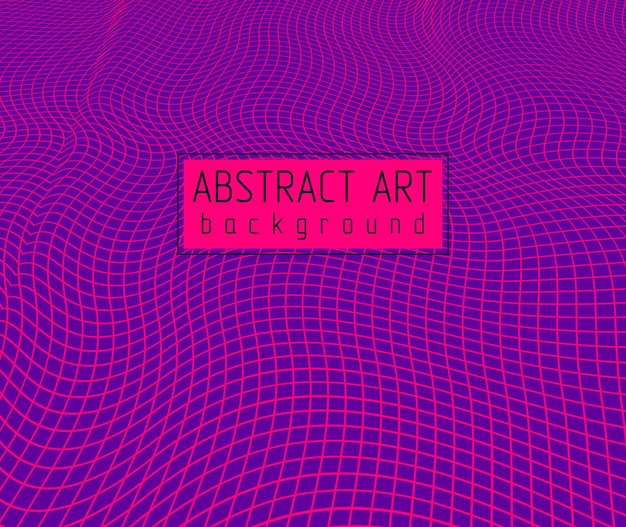 3D vektor nett abstrakt bakgrunn, kunstnerisk trendy moderne illustrasjon av gitteroverflate.