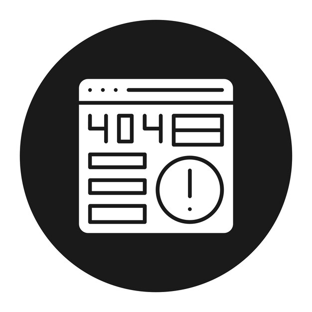 404 Error vector icon Can be used for Web Hosting iconset