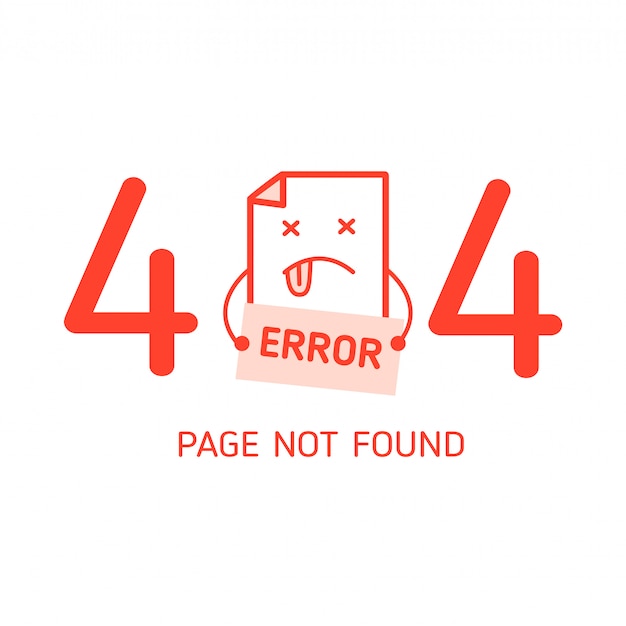 404  error with character error design template for website