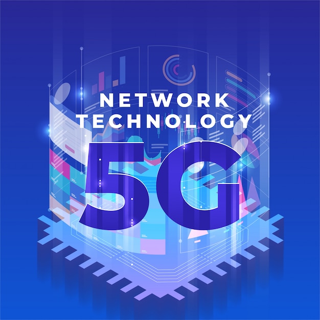 5g technology isometric