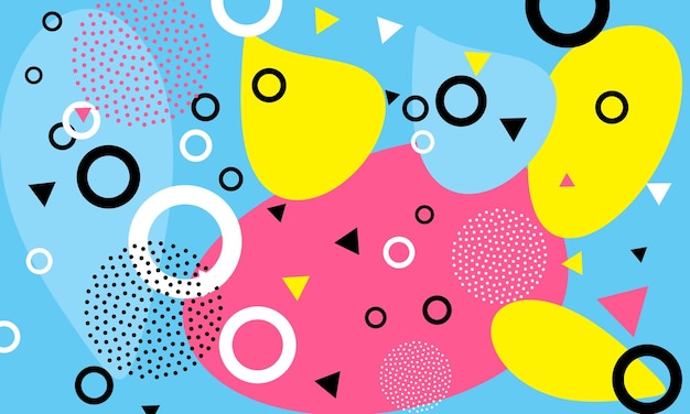 90s Pattern Fun Background Color Abstract Print