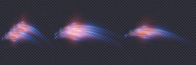 A beautiful flash of glow and spark Speed line special effect