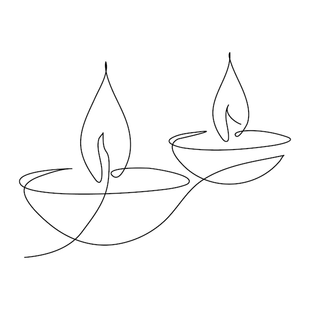 a black and white drawing of a candle with a flame and a symbol of a flame