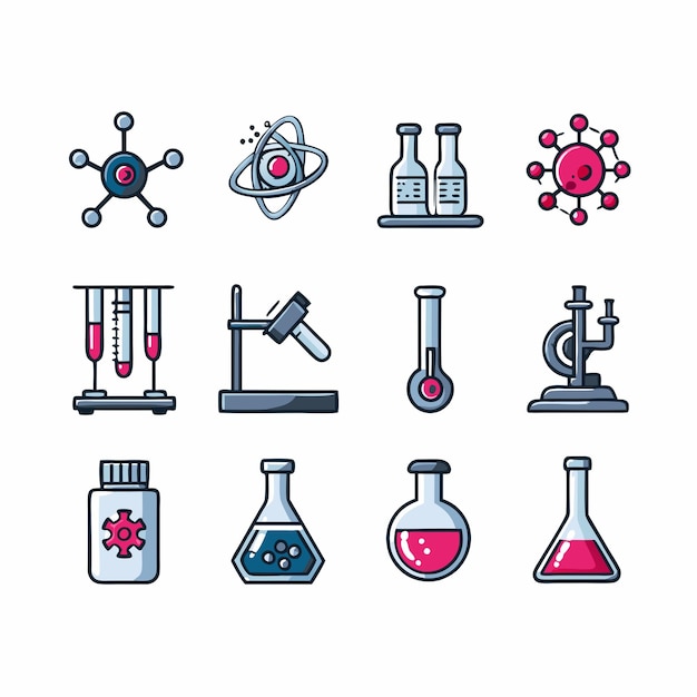 a black and white drawing of a chemical laboratory
